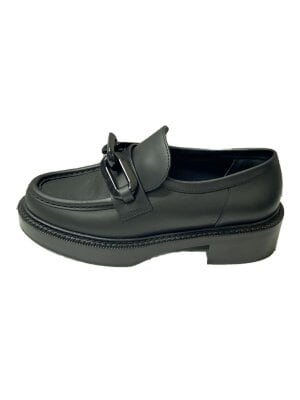 LOUIS VUITTON◇チェスラインローファー/35.5/BLK LOUIS VUITTONの