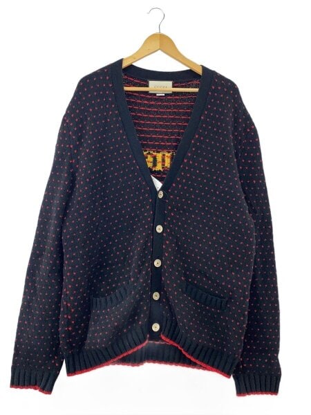 GUCCI  グッチ/ロゴウールカーディガン/XL/Aランク/05【中古】 GUCCI(グッチ) / Lamb Pattern Cardigan/XL/ウール/BLK/595500 XKAUZ
