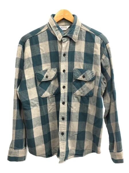 70〜80’s USA製 FIVE BROTHERヘビーネルシャツブラックボタン USA製 80年代 Five Brother ファイブブラザー ロゴ刺繍 ヘビー