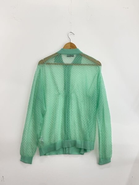 TTT_MSW(ティー) / 22SS/See-Through Knit Cardigan/L/レーヨン/GRN 