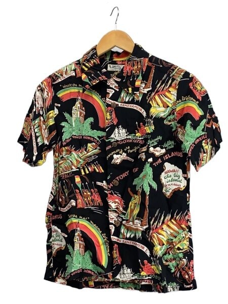 SUN SURF(サンサーフ) / アロハシャツ/XS/レーヨン/BLK/総柄/SS38214RG