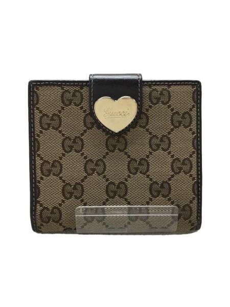 GUCCI(グッチ) / 2ツ折サイフ_ハートプレート_GGキャンバス/キャンバス 