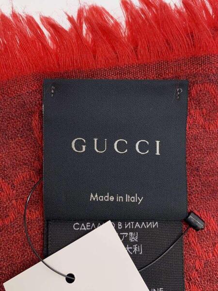 GUCCI(グッチ) / ストール/ウール/RED/総柄/レディース/508027 | 中古 