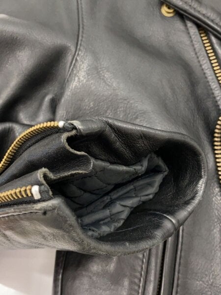 VANSON / ダブルライダースジャケット/38/レザー/BLK/C2/左肘擦れ有 VANSON(バンソン) / ダブルライダースジャケット/38/レザー/BLK/C2/左