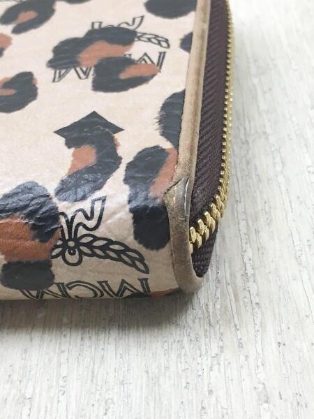 MCM(エムシーエム) / LOVELESS/長財布/レザー/BEG/レオパード | 中古品 