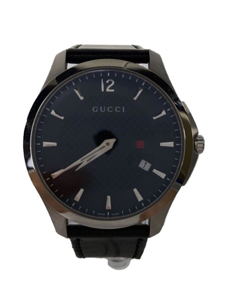 GUCCI(グッチ) / クォーツ腕時計/アナログ/レザー/BLK/126.3 | 中古品