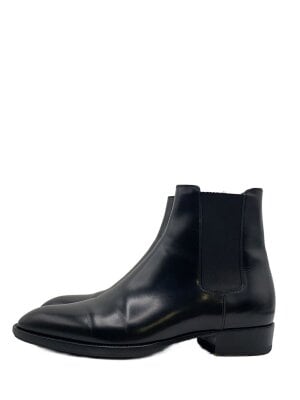 SAINT LAURENT◇サイドジップショートブーツ/35/ホワイト/レザー