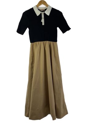 Apuweiser-riche / 長袖ワンピース/1/ポリエステル/WHT/ストライプ/25163002 Apuweiser-riche(アプワイザーリッシェ) / 長袖ワンピース/1