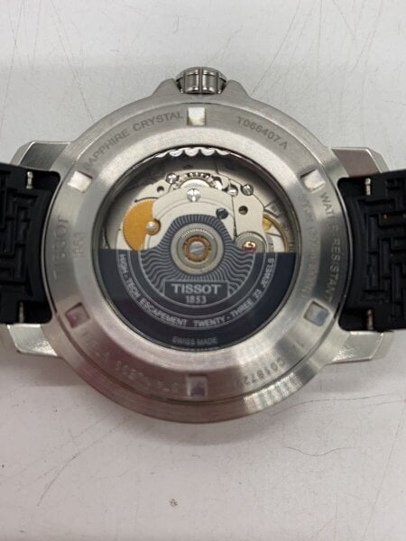 TISSOT(ティソ) / 自動巻腕時計/アナログ/ラバー/BLK/BLK/T066407A 
