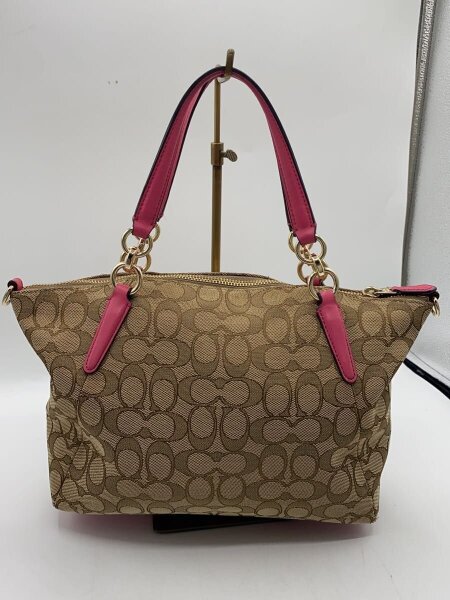 ✨美品✨ COACH コーチ トートバッグ シグネチャー ブラウン ピンク 