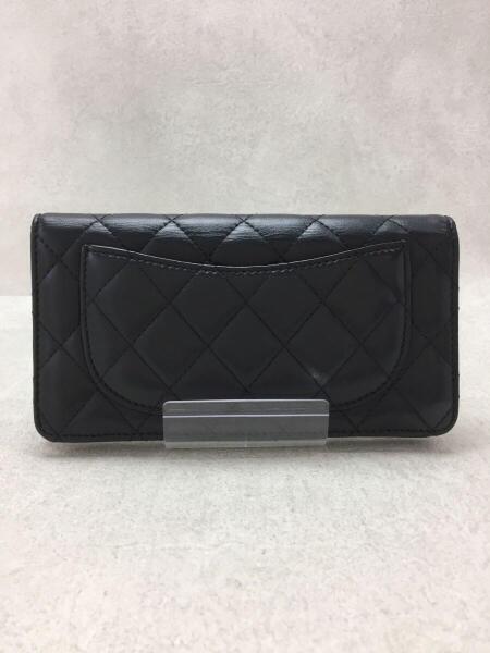 CHANEL(シャネル) / マトラッセ/二つ折り長財布/ウォレット/レザー/BLK 