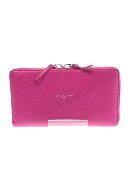 BALENCIAGA(バレンシアガ) / 長財布/レザー/PNK/無地/レディース  