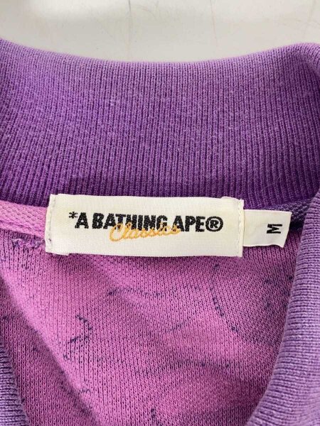 A BATHING APE(アベイシングエイプ) / ポロシャツ/M/コットン/パープル 