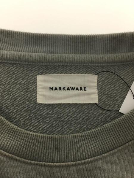 マーカウェア　markaware 無地スウェットシャツ　グリーン　ラグラン マーカウェア markaware 無地スウェットシャツ グリーン ラグラン