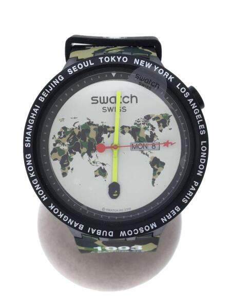 SWATCH(スウォッチ) / クォーツ腕時計/アナログ/カモフラ/×A BATHING 