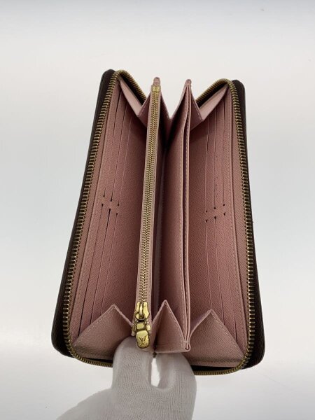 LOUIS VUITTON / 2)ジッピー・ウォレット_ダミエ・エベヌ_BRW_ローズバレリーヌ/PVC/BRW/レディース LOUIS VUITTON(ルイヴィトン) / 2)ジッピー・ウォレット_ダミエ
