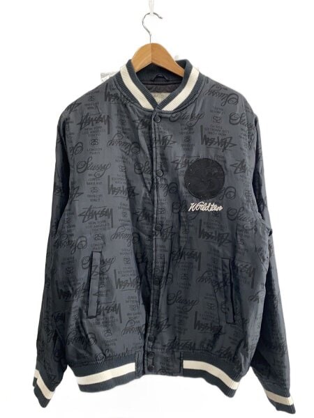 STUSSY(ステューシー) / スタジャン/L/ポリエステル/BLK | 古着の販売