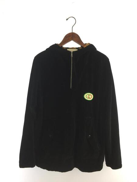GUCCI(グッチ) / 19AW/クォータージップフード付きベルベットパーカー 