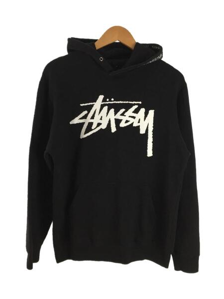 STUSSY(ステューシー) / 刺繍ロゴパーカー/M/コットン/BLK/無地 | 古着 