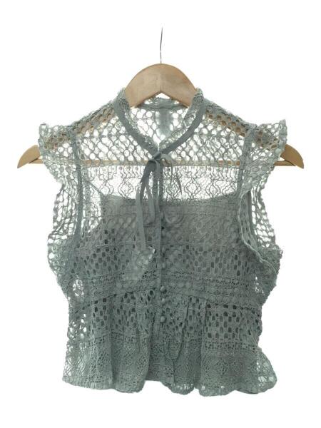 SNIDEL(スナイデル) / 21SS/レースボウタイブラウス/one/コットン/GRY 