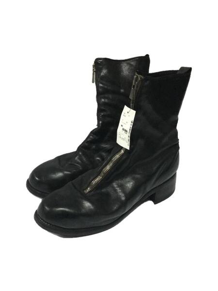 GUIDI(グイディ) / ソール減り・使用感有/フロントジップブーツ/44/BLK 