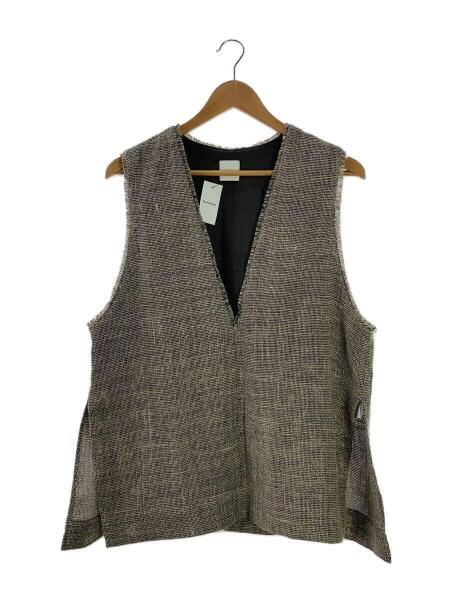 未使用 Spick&Span スピック＆スパン ツイードベスト F 麻他 生成 ノースリーブ サマー レディース AO1845A20 スピックアンドスパン リネンブレンドツイードベスト 25SS スピック
