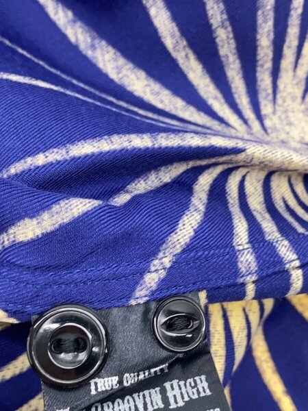 The GROOVIN HIGH(ザグルービンハイ) / 花火柄/長袖シャツ/XL/レーヨン 