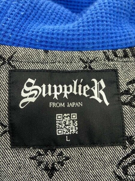 SUPPLIER(サプライヤー) / モノグラムジップパーカー/L/コットン/BLK 