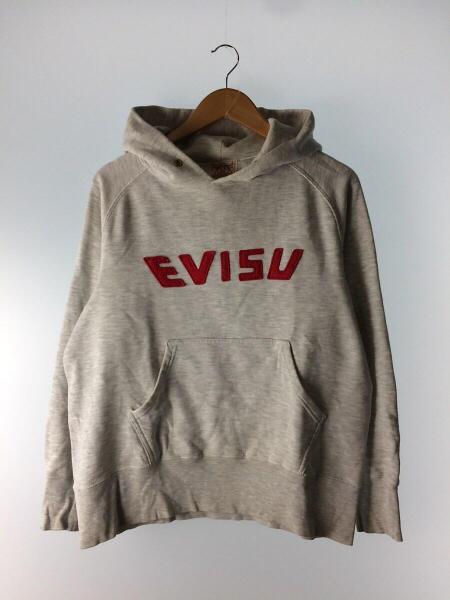 美品】EVISU ジップアップフリースパーカー 40 グリーン Evisエヴィス