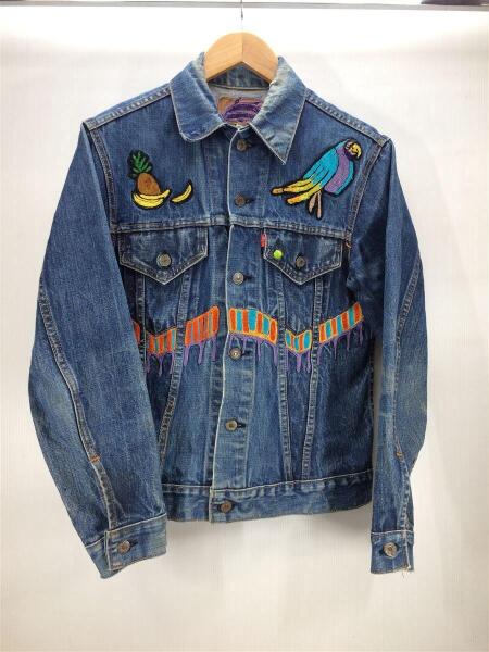 古着 ヴィンテージ LEVI'S リーバイス デニムジャケット 刺繍 Gジャン