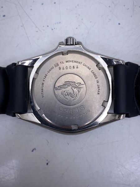 SEIKO(セイコー) / 腕時計/アナログ/ラバー/BLK/BLK/チタン/V145-0AH0