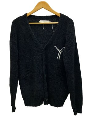 size1 askyy レイヤード ロング カーディガン 黒 ロング ニット