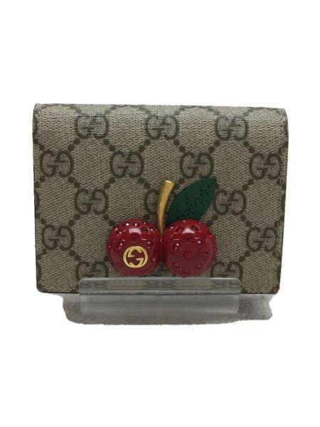 GUCCI(グッチ) / 2つ折り財布_GGスプリーム_チェリー/キャンバス