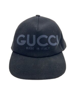 【新品未使用】Gucci 本革&ナイロン　キャップ　黒 GUCCIのキャップ検索結果|古着・中古品の通販サイト セカンド