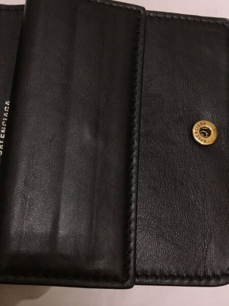 BALENCIAGA(バレンシアガ) / 2つ折り財布/レザー/ブラ/無地/レディース