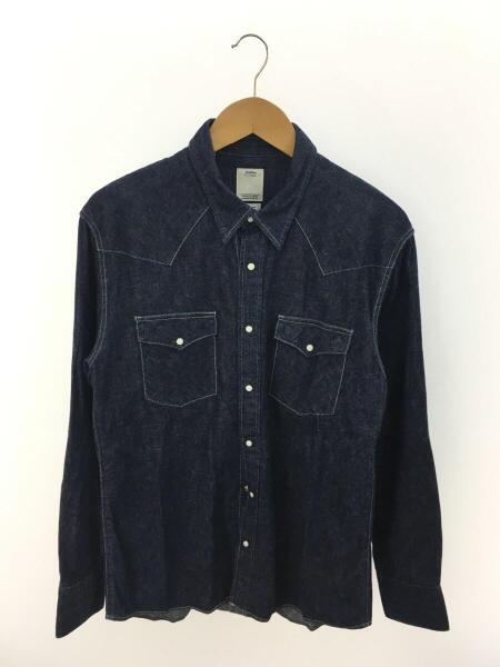 visvim(ヴィズヴィム) / 長袖シャツ/3/デニム/NVY/エルボーパッチ 