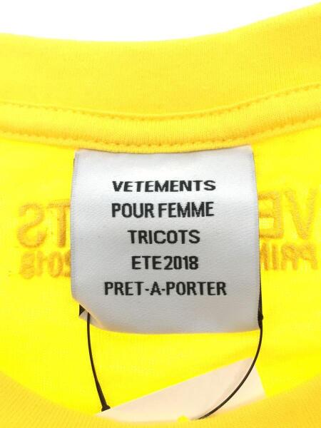 VETEMENTS(ヴェトモン) / Tシャツ/XS/コットン/YLW/18SS/DHL/再構築Tee 