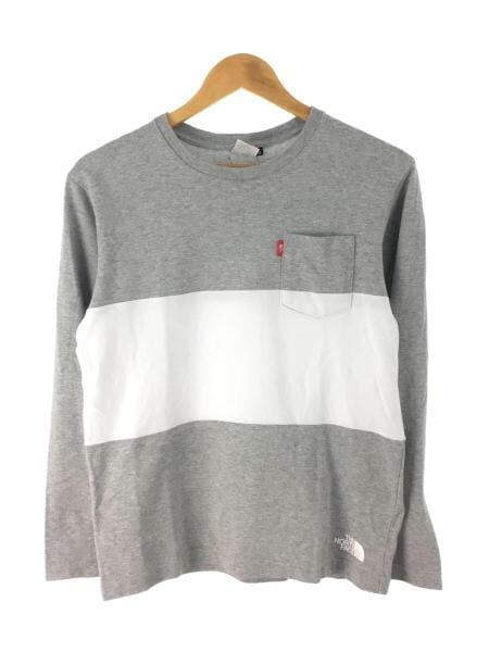 THE NORTH FACE(ザノースフェイス) / 長袖Tシャツ/S/コットン/GRY 