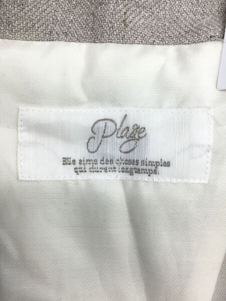 Plage(プラージュ) / ヘリンボーンリネンガウンコート/38/リネン/CRM  