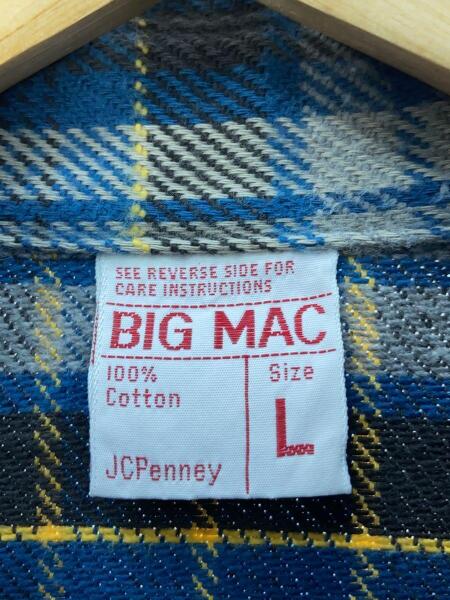 BIGMAC(ビックマック) / 70s/ネルシャツ/L/コットン/BLU/チェック