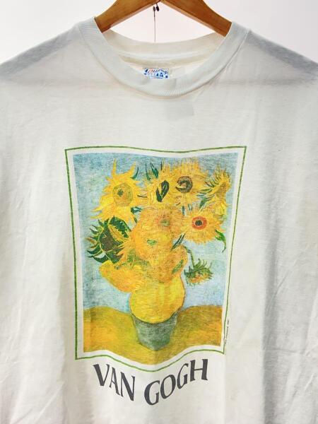 Hanes(ヘインズ) / 80s/87年/ゴッホ/ひまわりTシャツ/XL/コットン/WHT 