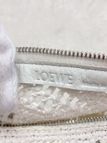 LOEWE(ロエベ) / ラフィア×レザー/ブレスレットポーチショルダーバッグ 