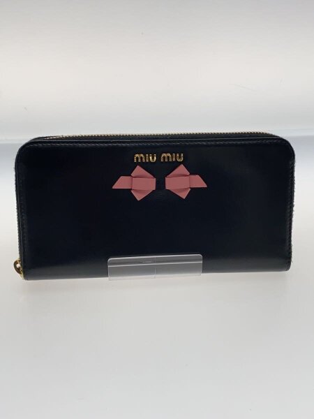 MIU MIU(ミュウミュウ) / 長財布/レザー/BLK/無地/レディース/5ML506 