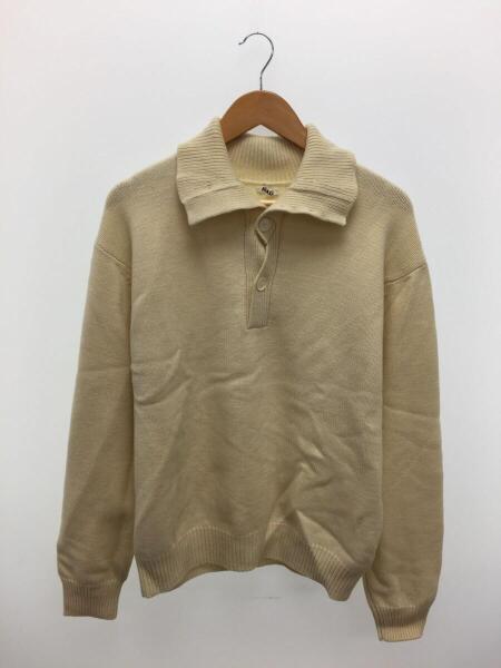 AURALEE(オーラリー) / HARD TWIST MERINO KNIT BIG POLO/5/ウール/IVO 