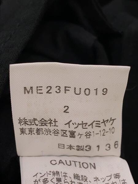 ISSEY MIYAKE(イッセイミヤケ) / 長袖シャツ/2/コットン/BLK/無地