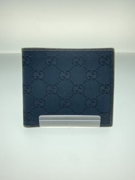 グッチ 財布 GG 二つ折り財布 GGキャンバス レザー 革 ブラック 黒 034 4276 GUCCI コンパクト財布 ミニ財布 ミニウォレット ウォレット サイフ【中古】 GUCCI(グッチ) / 2つ折り財布/キャンバス/BLK/総柄/レディース/034