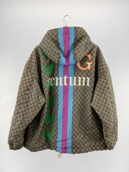 GUCCI / GGスプリームフーテッドジャケット/ナイロンジャケット/52/ナイロン/BRW/681329 GUCCI(グッチ) / GGスプリームフーテッドジャケット/ナイロン