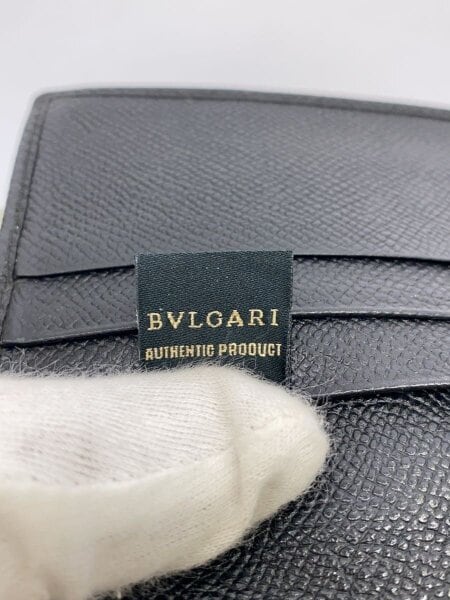 BVLGARI(ブルガリ) / 二つ折り長財布/サークルロゴ/レザー/BLK/メンズ