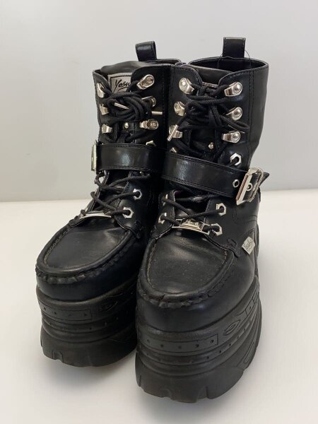 YOSUKE(ヨースケ) / 厚底ブーツ/23.5cm/サイドジップ/ロゴタグ/BLK
