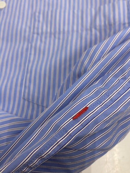 CASEY CASEY / BIG RACCOURCIE L/S SHIRT/S/コットン/BLU/ストライプ/13hc148 CASEY CASEY(ケーシーケーシー) / BIG RACCOURCIE L/S SHIRT/S